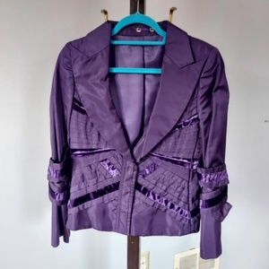 Tom Ford for Gucci F/W 2004 Runway Collection Purple Silk Taffeta Jacket
